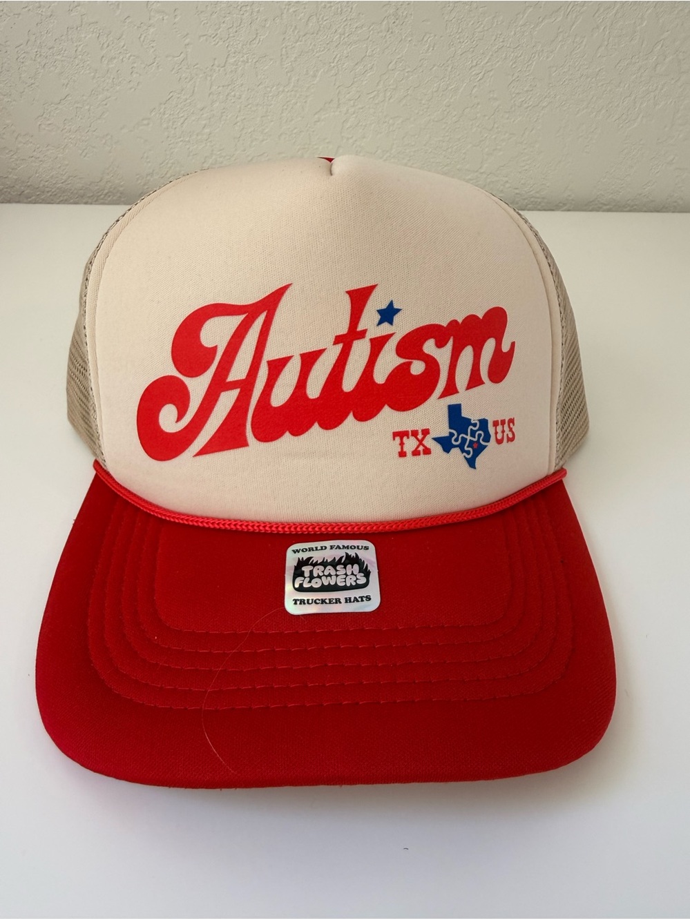 Trash Flowers Autism trucker hat - Picture 3 of 5